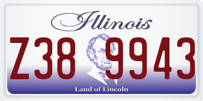 IL license plate Z389943