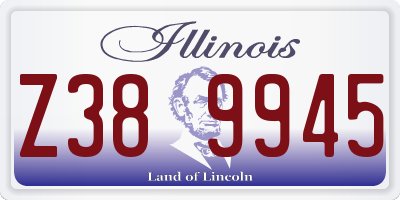IL license plate Z389945