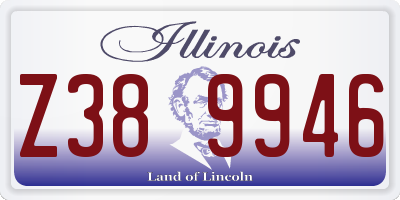 IL license plate Z389946