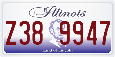 IL license plate Z389947