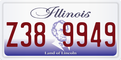 IL license plate Z389949