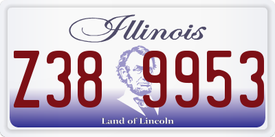 IL license plate Z389953