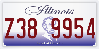IL license plate Z389954