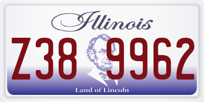 IL license plate Z389962