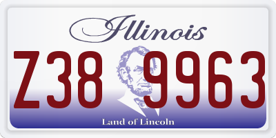 IL license plate Z389963