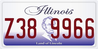 IL license plate Z389966