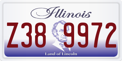 IL license plate Z389972