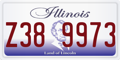 IL license plate Z389973