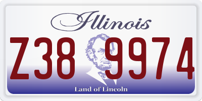 IL license plate Z389974
