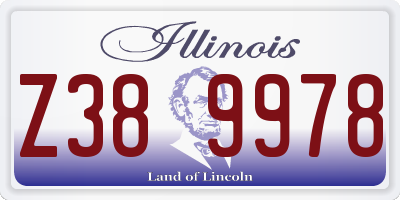 IL license plate Z389978