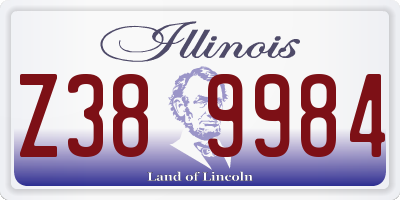 IL license plate Z389984
