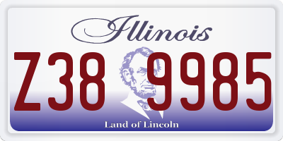 IL license plate Z389985