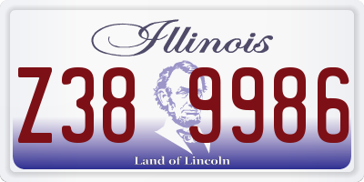 IL license plate Z389986