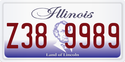 IL license plate Z389989