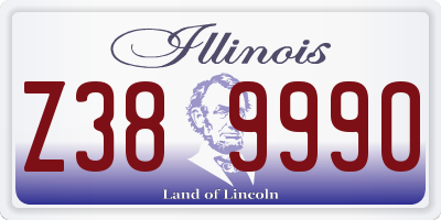 IL license plate Z389990