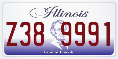 IL license plate Z389991