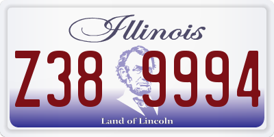 IL license plate Z389994