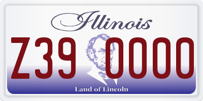 IL license plate Z390000