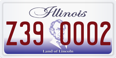 IL license plate Z390002