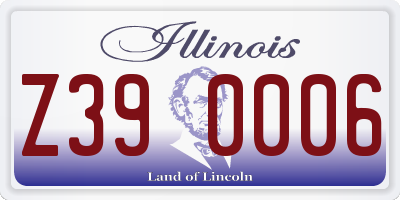IL license plate Z390006