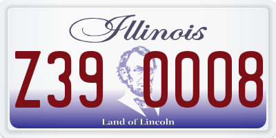 IL license plate Z390008