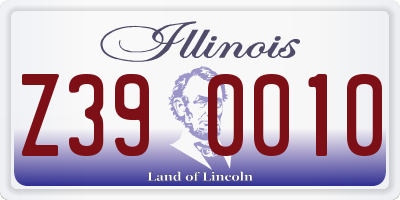 IL license plate Z390010