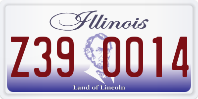 IL license plate Z390014