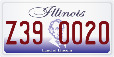 IL license plate Z390020