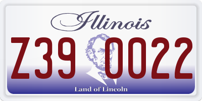 IL license plate Z390022