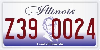 IL license plate Z390024