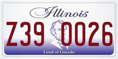 IL license plate Z390026