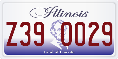 IL license plate Z390029