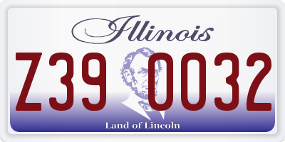 IL license plate Z390032