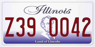IL license plate Z390042