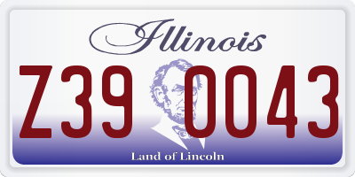 IL license plate Z390043