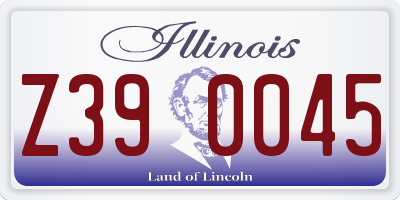 IL license plate Z390045