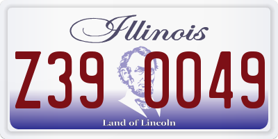 IL license plate Z390049