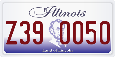 IL license plate Z390050