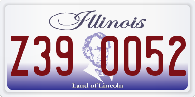 IL license plate Z390052