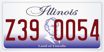 IL license plate Z390054