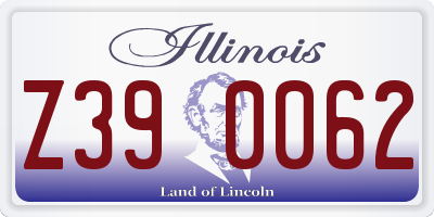 IL license plate Z390062