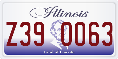 IL license plate Z390063