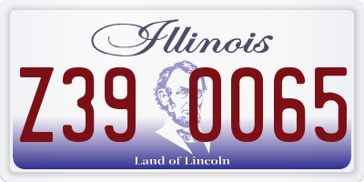 IL license plate Z390065