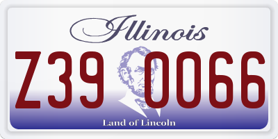 IL license plate Z390066