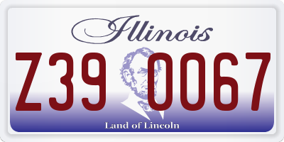 IL license plate Z390067