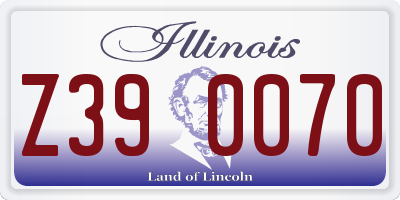 IL license plate Z390070