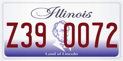 IL license plate Z390072