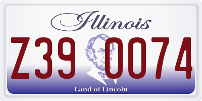IL license plate Z390074