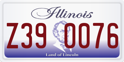 IL license plate Z390076