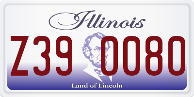 IL license plate Z390080